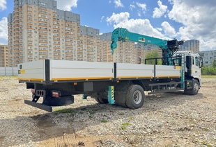 JAC N180 (МРМ 20т) КМУ HKTC HLC-8016 (8т) БОРТ 8,2×2,54×0,6